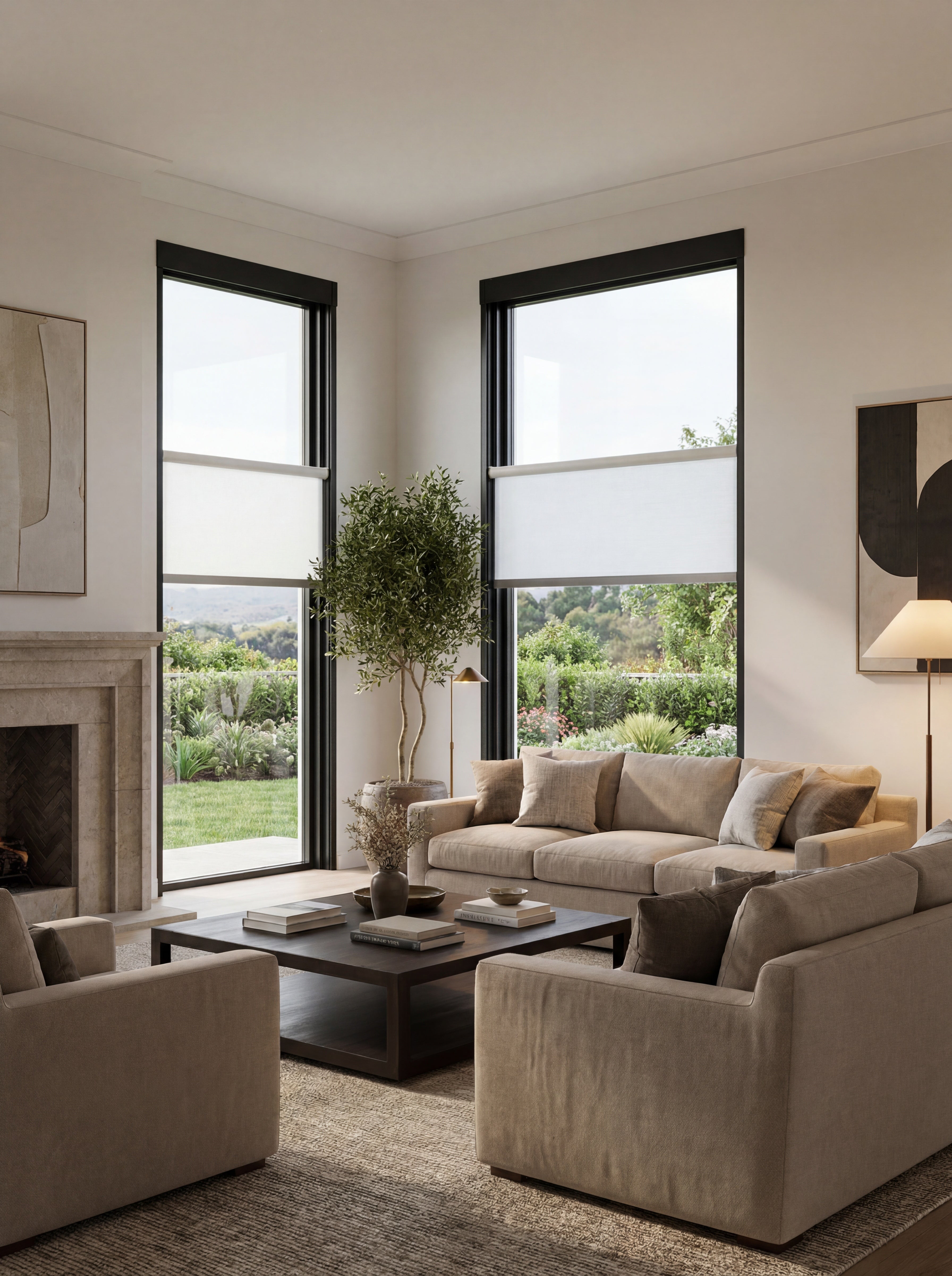 Track-mounted Smart Floating Curtains