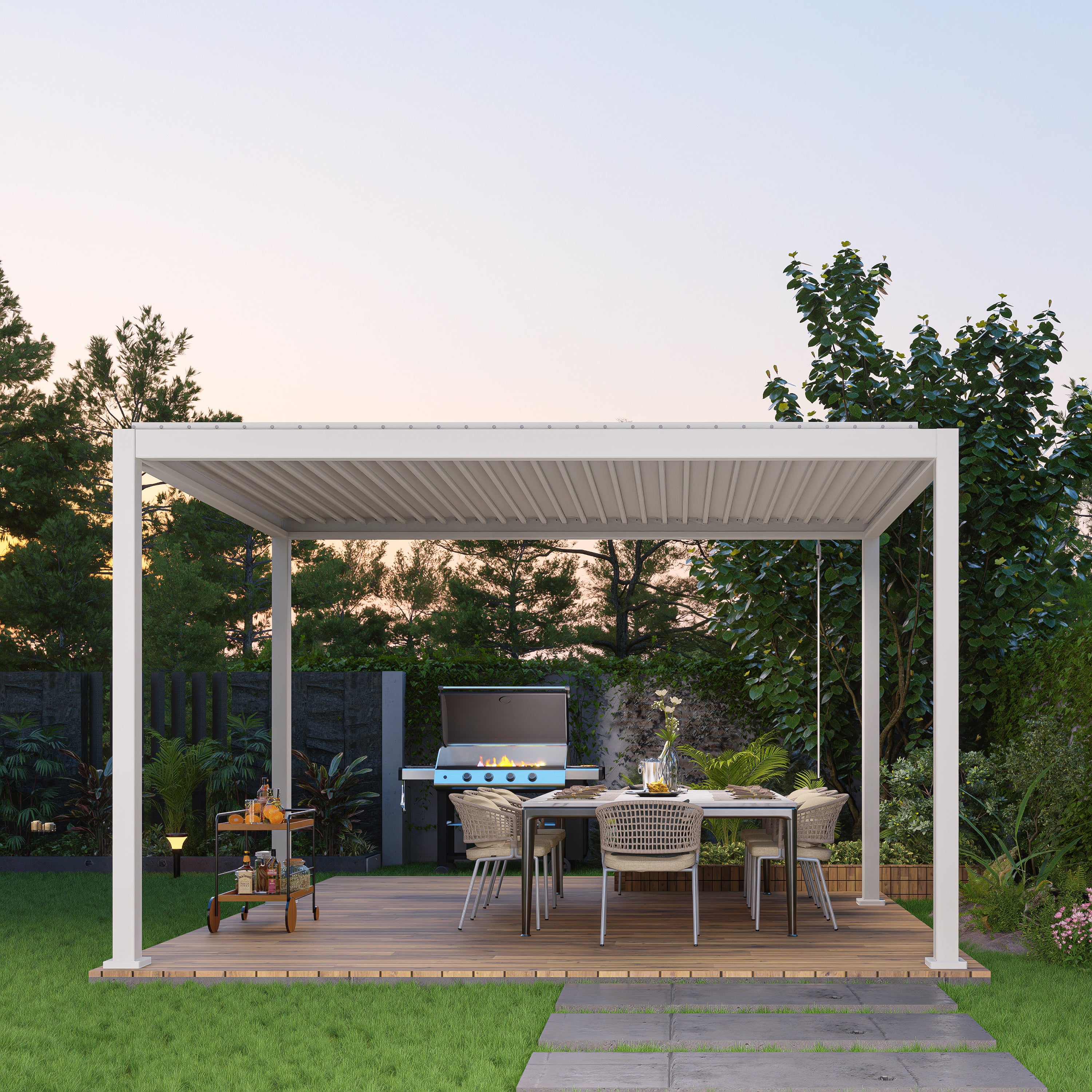 Series Aluminum Louvered Pergola Economical • Adjustable • Weatherproof