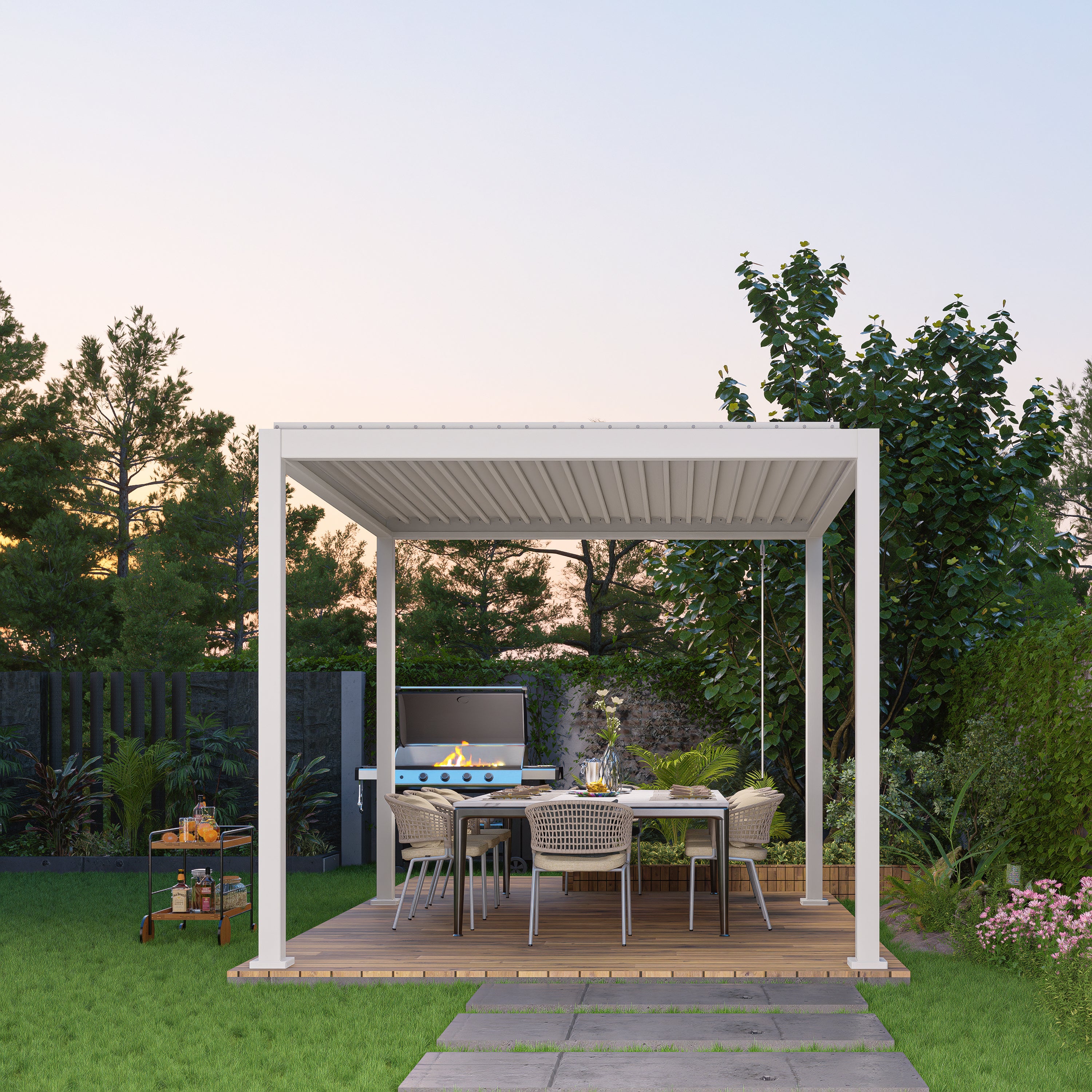 Series Aluminum Louvered Pergola Economical • Adjustable • Weatherproof