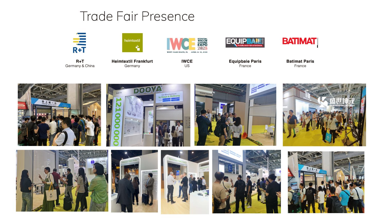 SHISHANG at international trade fairs